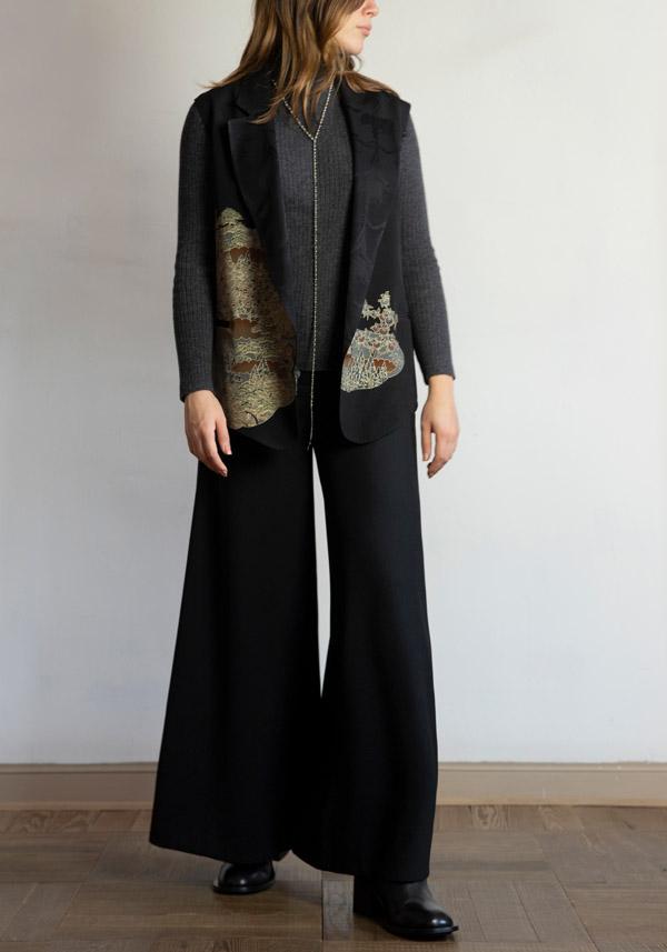 Rose & Lini IBRIGU SILK “GILET 53K” BLACK Offerte