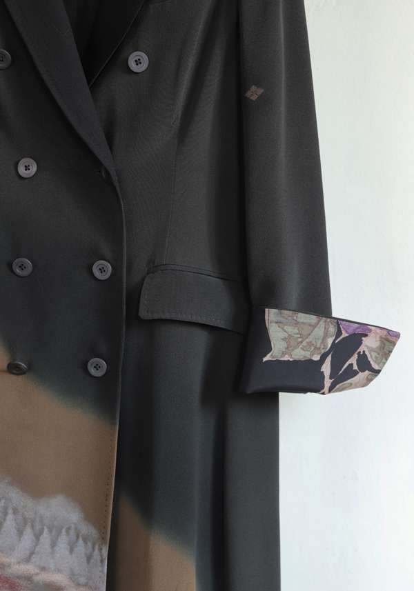 Rose & Lini IBRIGU UNIQUE SILK COAT “CP13 #3” || Size 42 Vendita Calda