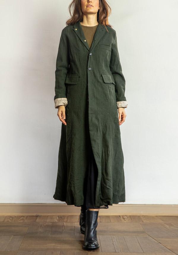 Rose & Lini ALEKSANDR MANAMIS WOOL “COAT 1149” GREEN Vendite Flash