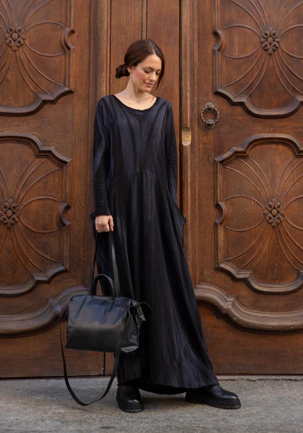 Rose & Lini GILDA MIDANI “RECORTES LONG DRESS” BLACK Nuova