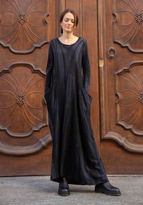 Rose & Lini GILDA MIDANI “RECORTES LONG DRESS” BLACK Nuova