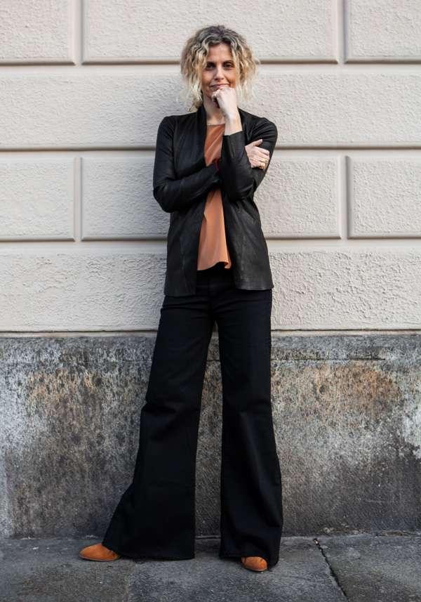 Rose & Lini GIORGIO BRATO BLACK LEATHER JACKET 13070 Nuovo