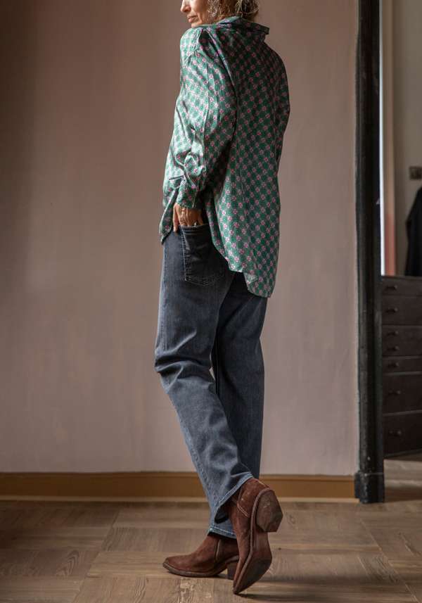 Rose & Lini MOTHER DENIM “THE DITCHER ZIP” BLACK JEANS Spedizione Gratuita
