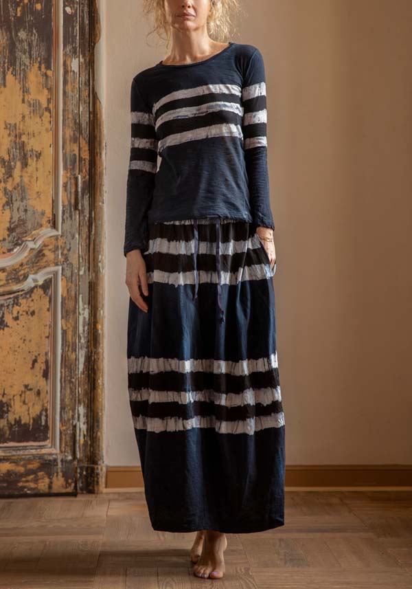 Rose & Lini GILDA MIDANI “Y SKIRT 2515” BLACK & BLUE Shopping Online