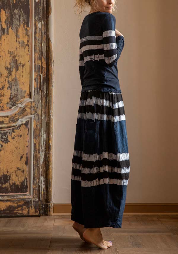 Rose & Lini GILDA MIDANI “Y SKIRT 2515” BLACK & BLUE Shopping Online