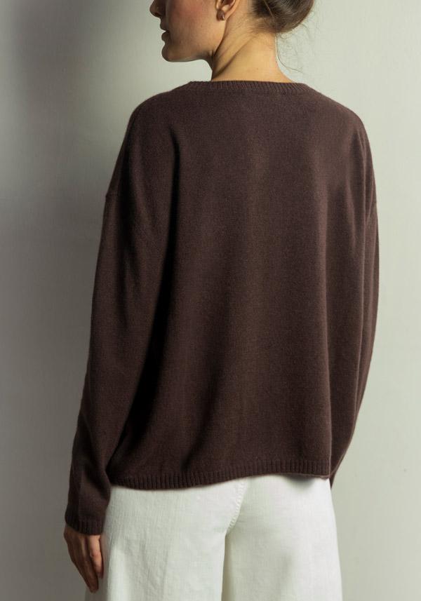 Rose & Lini STEFANO MORTARI CASHMERE “PULL 5142” BROWN Prezzo Ridotto