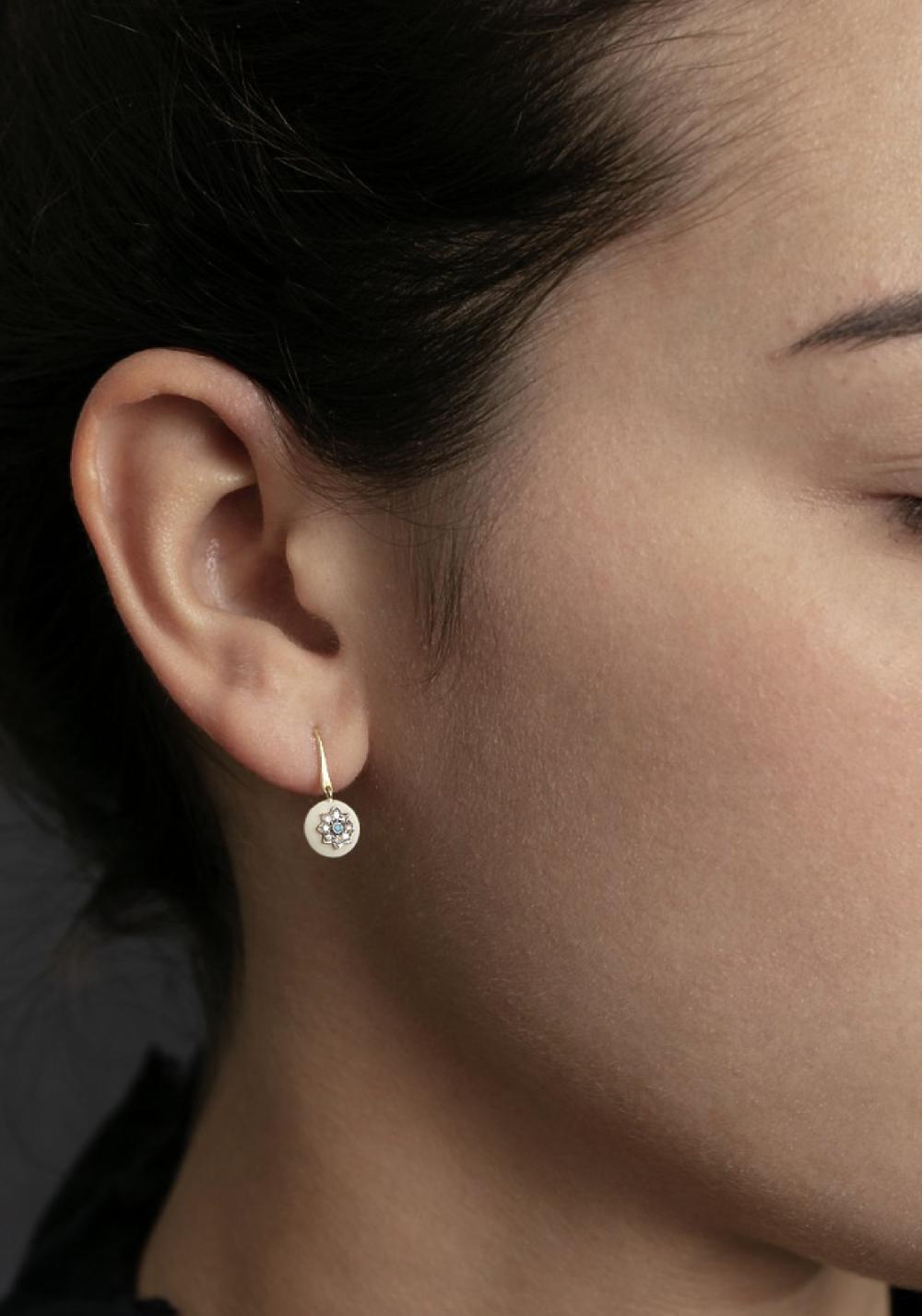 Rose & Lini 5 OCTOBRE “ISA” WHITE EARRINGS Online