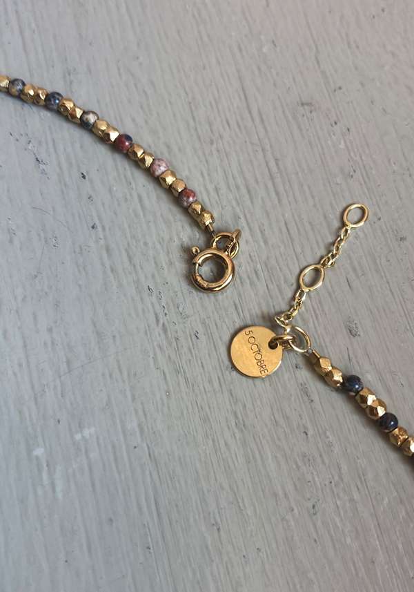 Rose & Lini 5 OCTOBRE “HAWK” JASPER NECKLACE Spedizione Gratuita