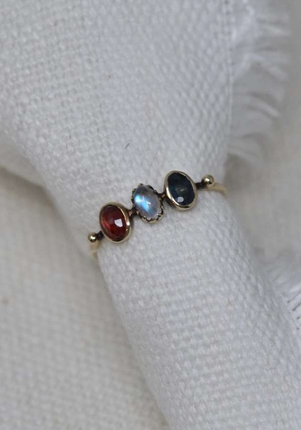Rose & Lini DORETTE MULTICOLOR SIMPLE BAGUE GOLD RING Online