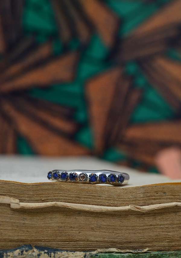 Rose & Lini ROSAMARIA SAPPHIRE AND COGNAC DIAMOND “POPPY” RING Outlet
