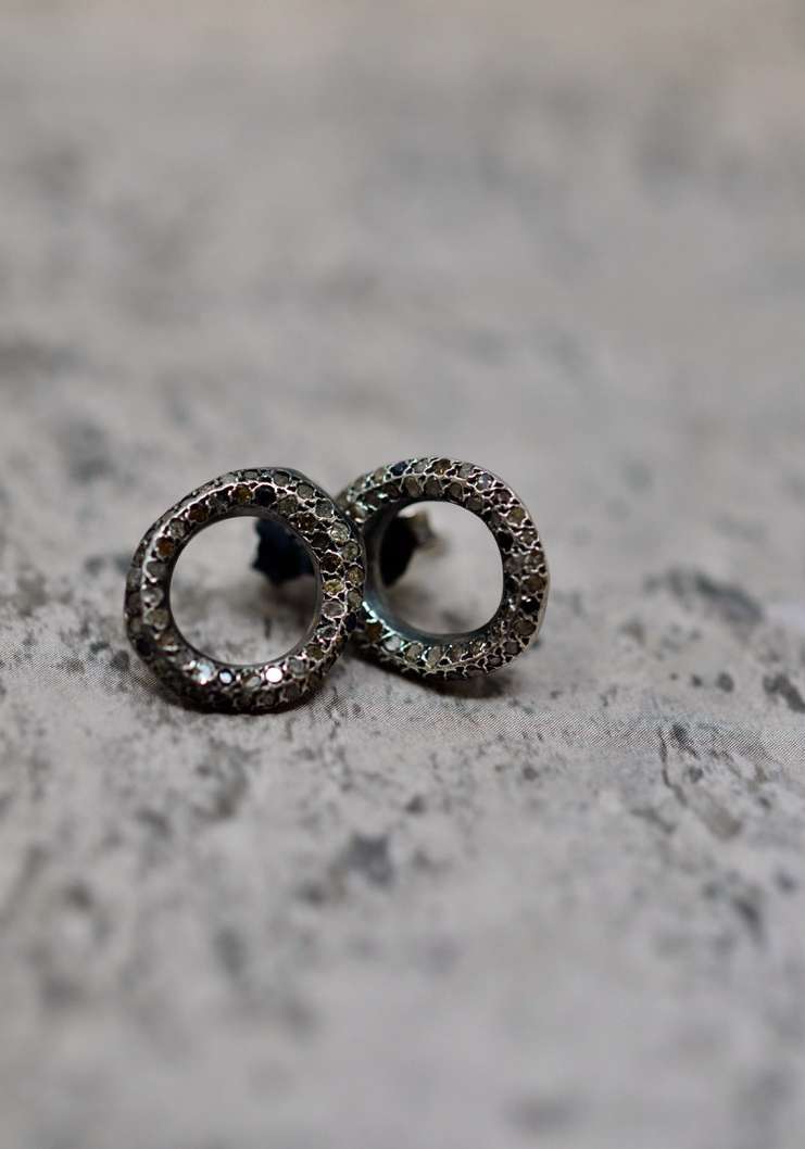 Rose & Lini ROSAMARIA “ATOLL” ROUND SILVER EARRINGS Promozione Limitata