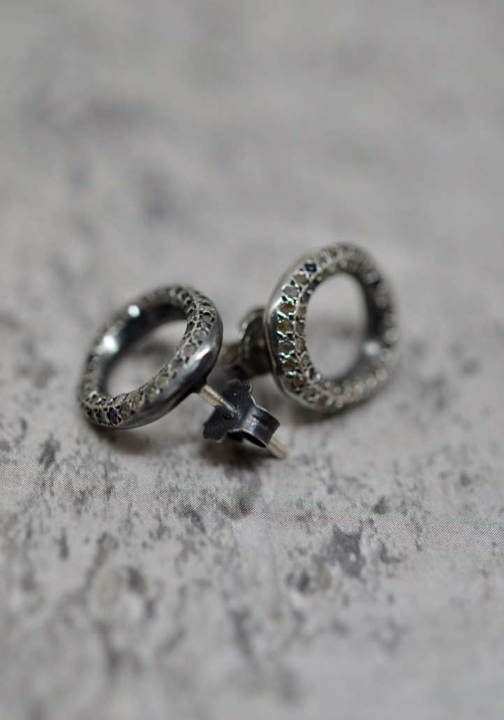 Rose & Lini ROSAMARIA “ATOLL” ROUND SILVER EARRINGS Promozione Limitata