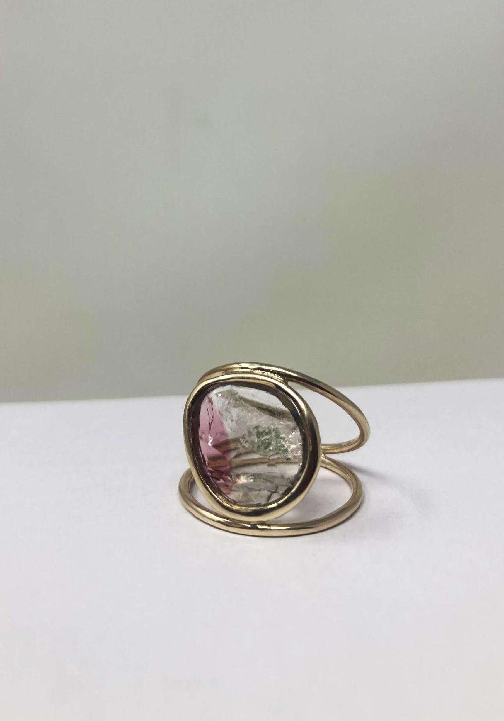 Rose & Lini MAITEA “DOUBLE RING” GOLD & WATERMELL Saldi