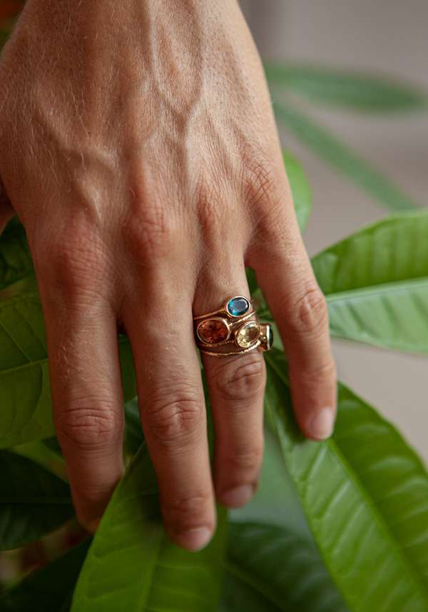 Rose & Lini MAITEA “TOURMALINE” YELLOW RING Offerta speciale della fabbrica