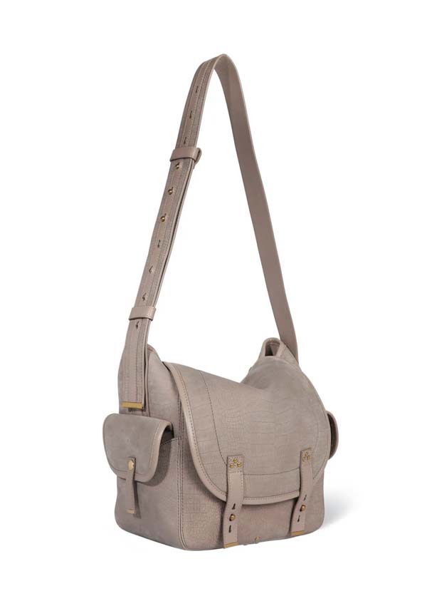 Rose & Lini JÉRÔME DREYFUSS “STAN L” CROCO STONE SHOULDER BAG Sostegno trimestrale