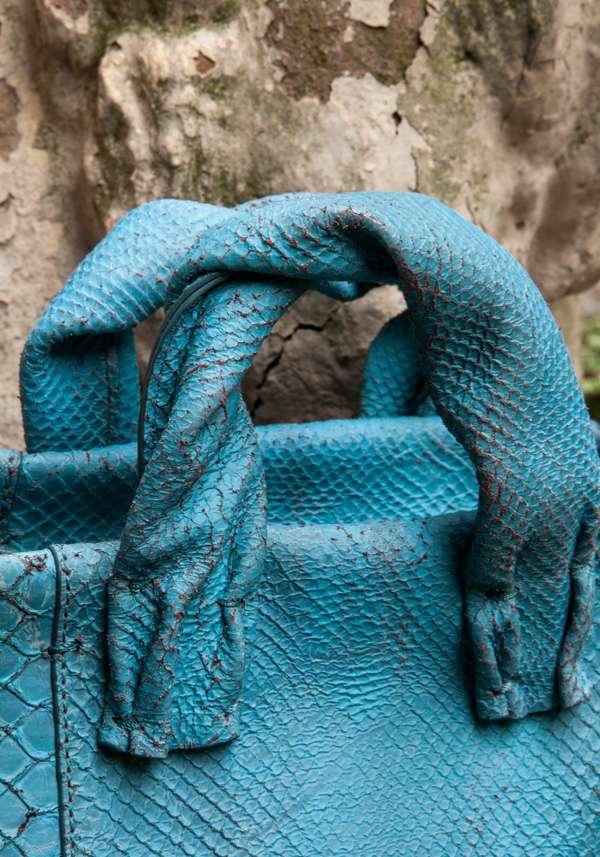 Rose & Lini SIMONA TAGLIAFERRI LIGHT BLUE PYTHON MINI SOFT BAG 2025