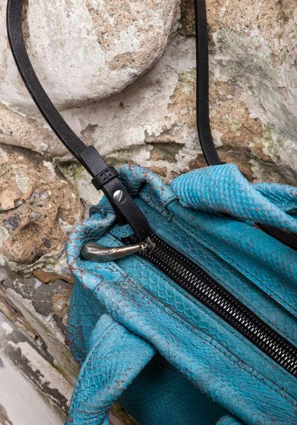 Rose & Lini SIMONA TAGLIAFERRI LIGHT BLUE PYTHON MINI SOFT BAG 2025