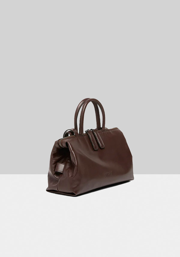 Rose & Lini MARSÈLL “MINI ORIZZONTE” MORO BROWN LEATHER BAG 50% di sconto con spedizione gratuita