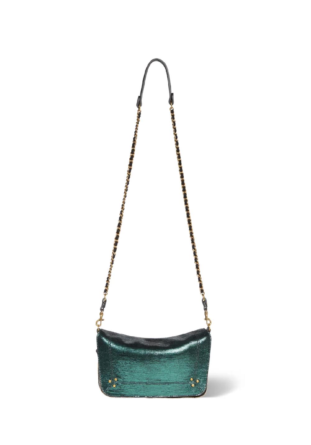 Rose & Lini JÉRÔME DREYFUSS “BOBI S” LAMÈ GREEN BAG Officina