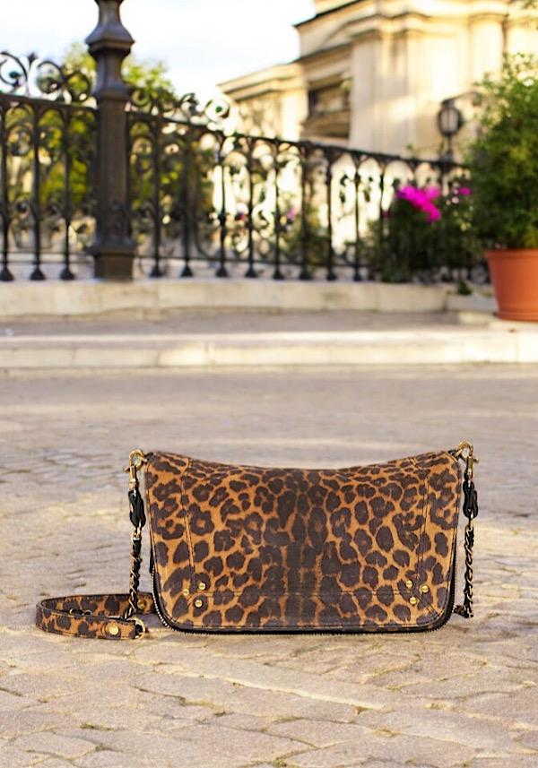 Rose & Lini JÉRÔME DREYFUSS “BOBI S” LEOPARD SUEDE LEATHER BAG Limitato a 3 giorni
