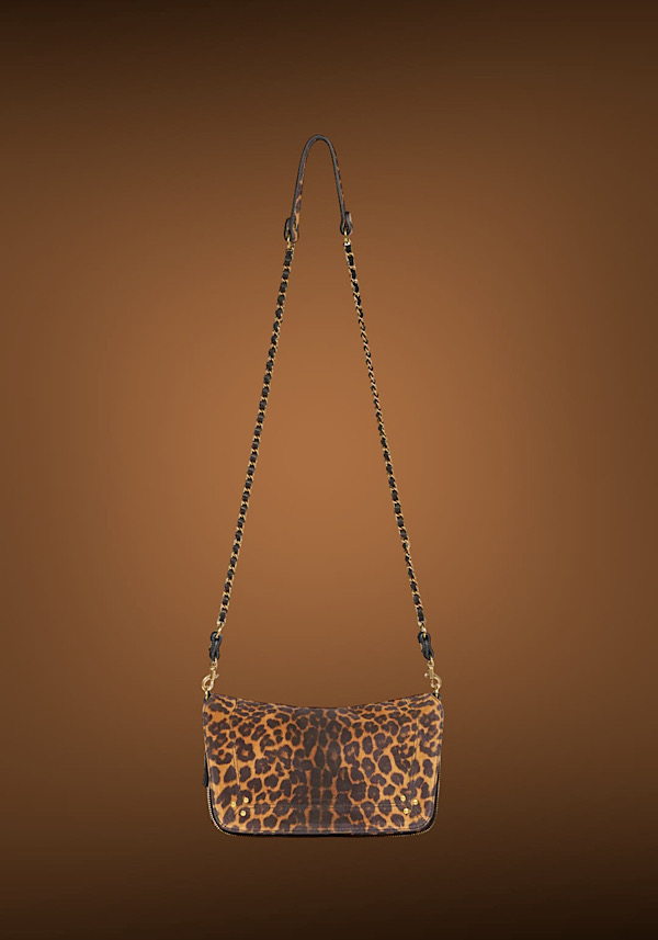Rose & Lini JÉRÔME DREYFUSS “BOBI S” LEOPARD SUEDE LEATHER BAG Limitato a 3 giorni