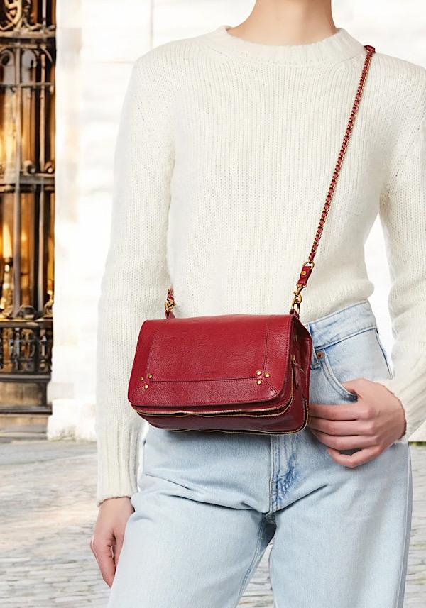 Rose & Lini JÉRÔME DREYFUSS “BOBI” RUBY LEATHER BAG Black Friday Prezzi