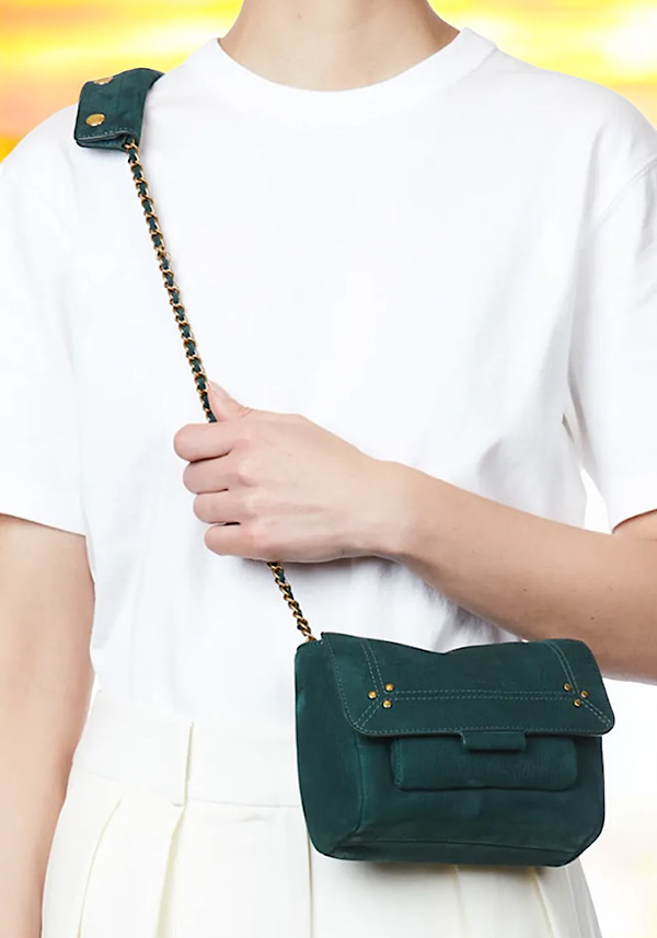 Rose & Lini JÉRÔME DREYFUSS “LULU S” IMPRIMÈ CROCO CANARD BAG 50% di sconto per tempo limitato