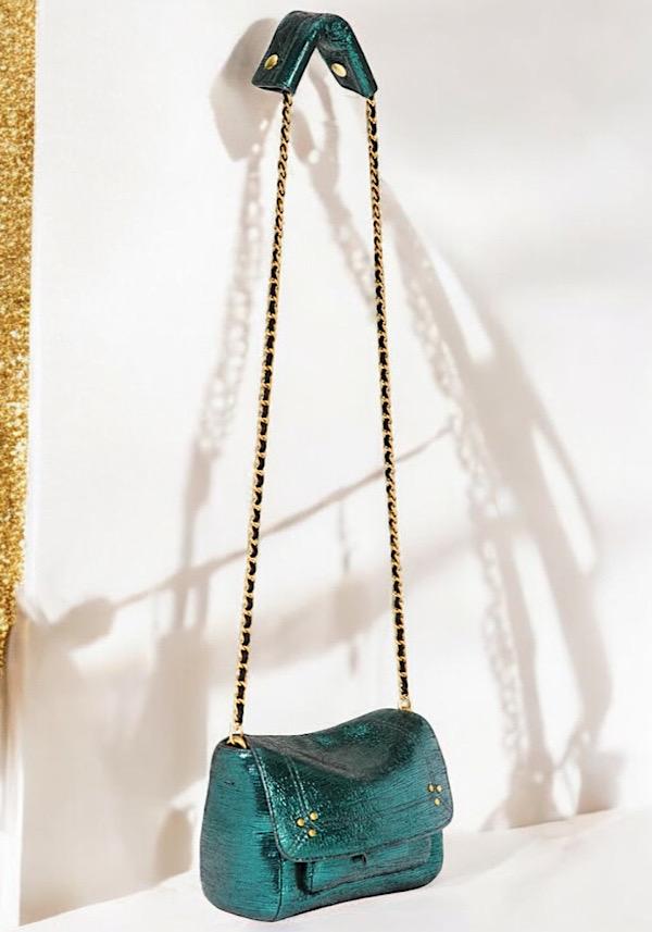 Rose & Lini JÉRÔME DREYFUSS “LULU S” LAMÈ GREEN BAG Sconti questo mese