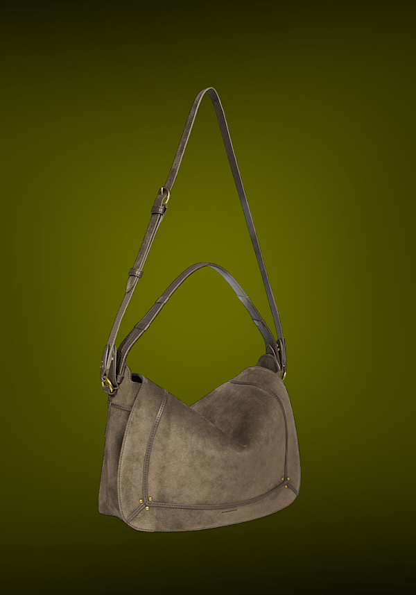 Rose & Lini JÉRÔME DREYFUSS “PEPITO L” SAVANE SUEDE LEATHER BAG Italia