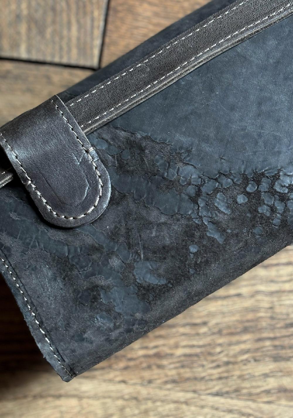 Rose & Lini TAGLIOVIVO ONYX LEATHER “MARSUPIO RING” BAG Qualità