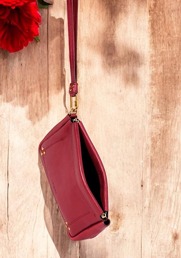 Rose & Lini JÉRÔME DREYFUSS “CLAP M” RUBY CLUTCH BAG Spedizione Gratuita