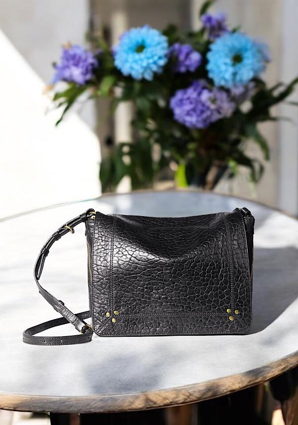 Rose & Lini JÉRÔME DREYFUSS “IGOR” BUBBLE BLACK LEATHER BAG Negozi Online
