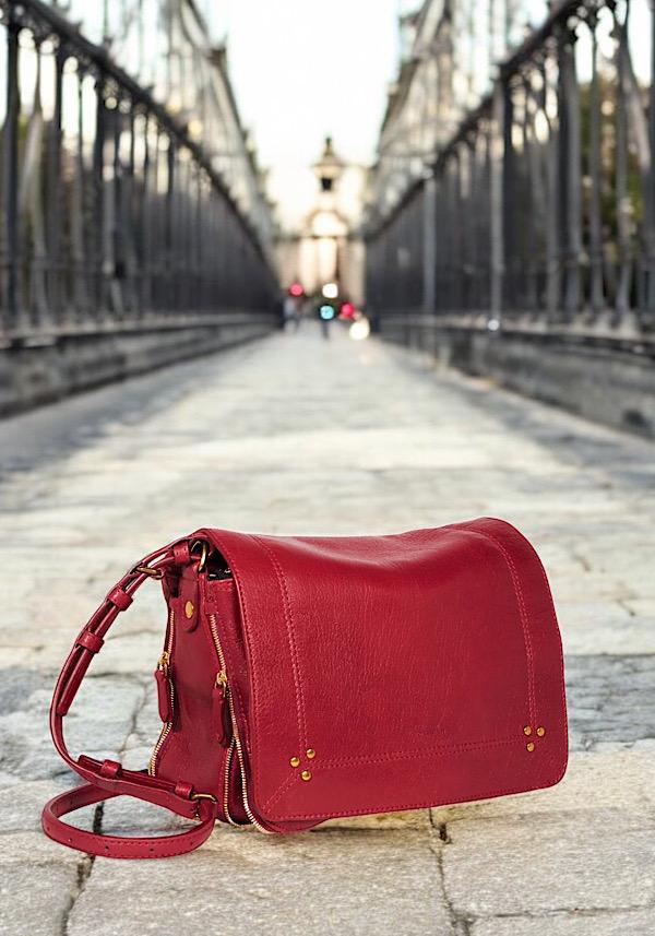 Rose & Lini JÉRÔME DREYFUSS “IGOR” RUBY LEATHER BAG Consegna Veloce