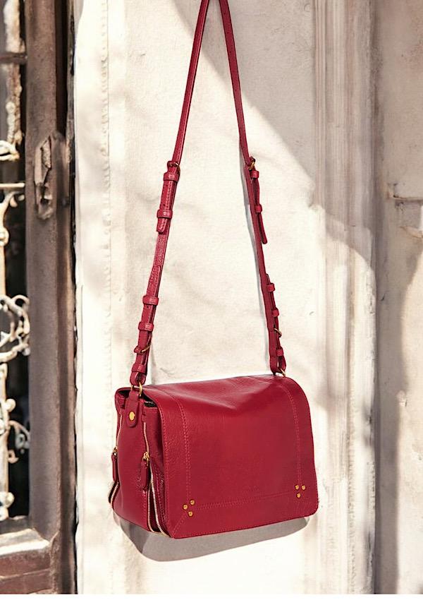 Rose & Lini JÉRÔME DREYFUSS “IGOR” RUBY LEATHER BAG Consegna Veloce