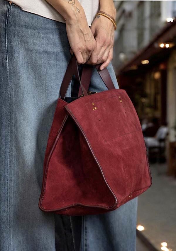 Rose & Lini JÉRÔME DREYFUSS “LEON M” BURGUNDY BAG Promozione Limitata