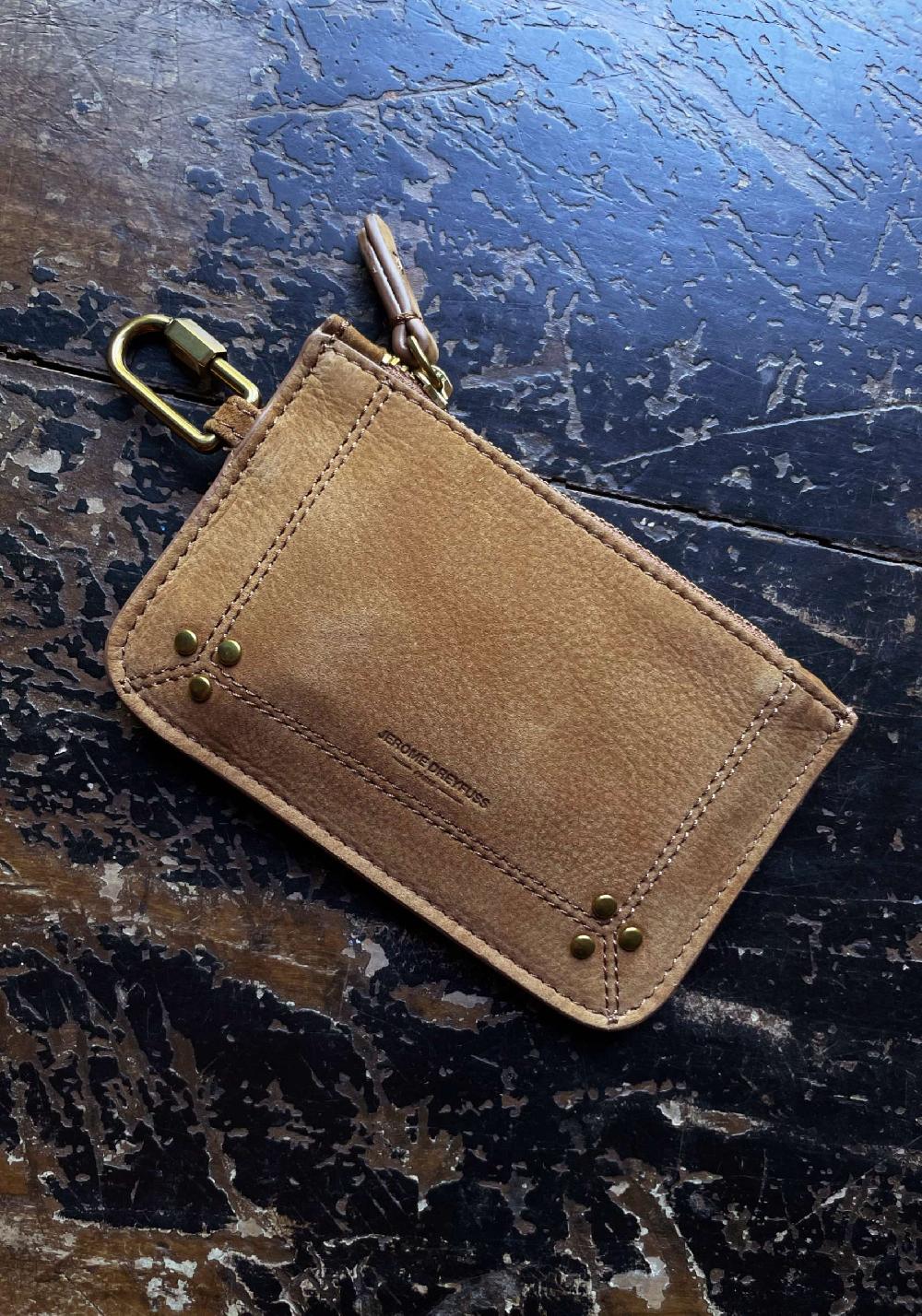Rose & Lini JÉRÔME DREYFUSS “POPOCHE XS” TABAC SUEDE POUCH Sottocosto
