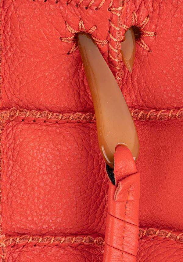 Rose & Lini JAMIN PUECH “HONU MM” CORAL LEATHER BAG Offerta