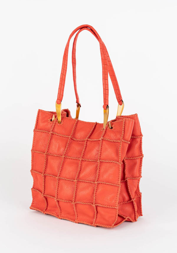 Rose & Lini JAMIN PUECH “HONU MM” CORAL LEATHER BAG Offerta