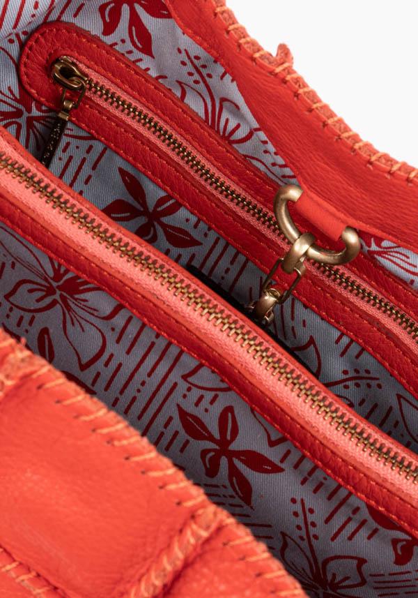 Rose & Lini JAMIN PUECH “HONU MM” CORAL LEATHER BAG Offerta