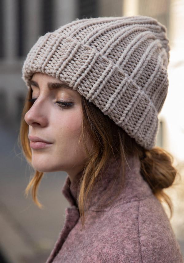 Rose & Lini DANIELAPI MERINO’S WOOL “PUNTO PANNOCCHIA” PORRIDGE BEANIE Vendita Economica