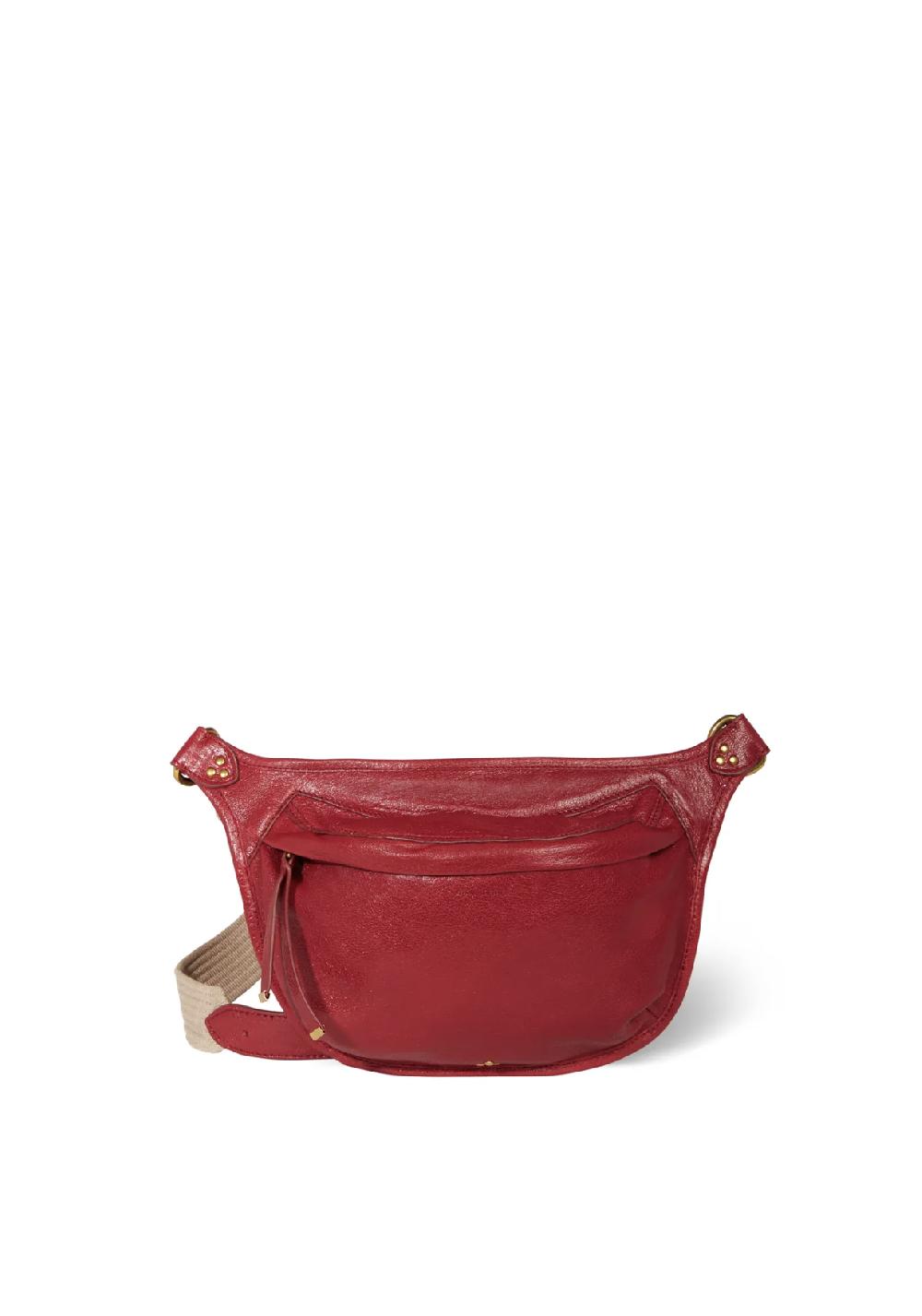 Rose & Lini JÉRÔME DREYFUSS “STAN BANANE” RUBY LEATHER BAG Negozio online di fabbrica