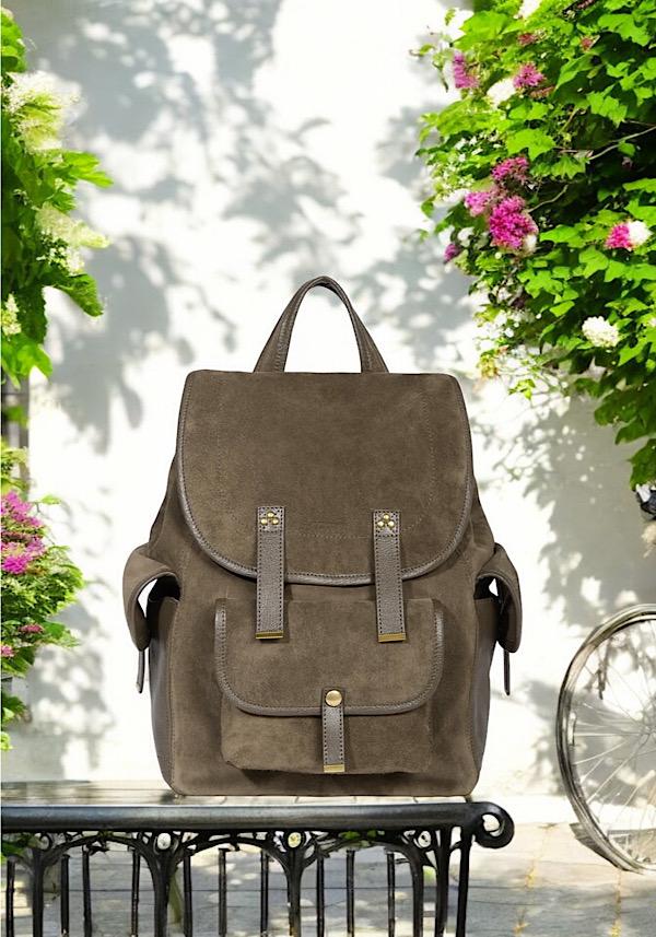 Rose & Lini JÉRÔME DREYFUSS “STAN” SAVANE SUEDE LEATHER BACKPACK Comprare a buon mercato