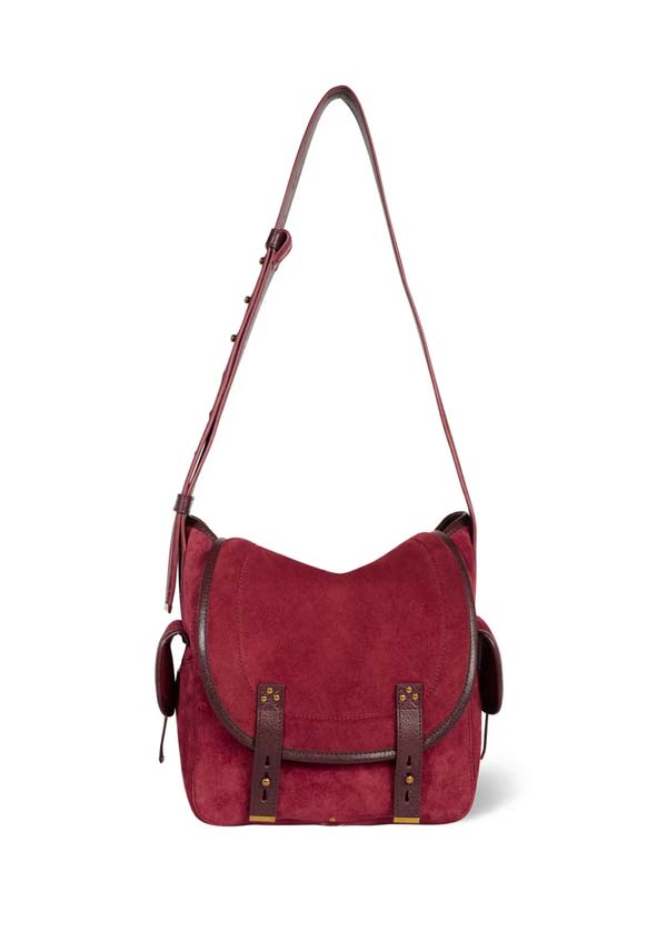 Rose & Lini JÉRÔME DREYFUSS “STAN L” BURGUNDY SHOULDER BAG Flash Sale