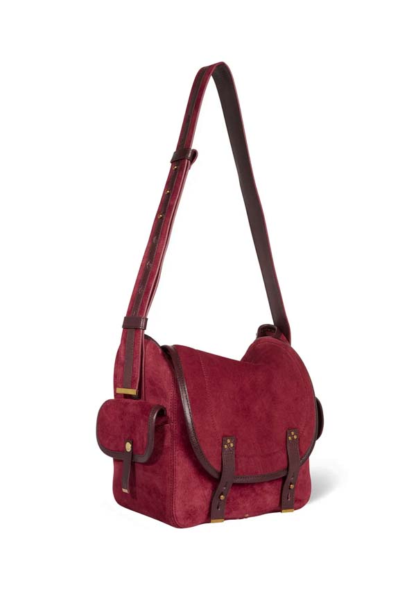 Rose & Lini JÉRÔME DREYFUSS “STAN L” BURGUNDY SHOULDER BAG Flash Sale