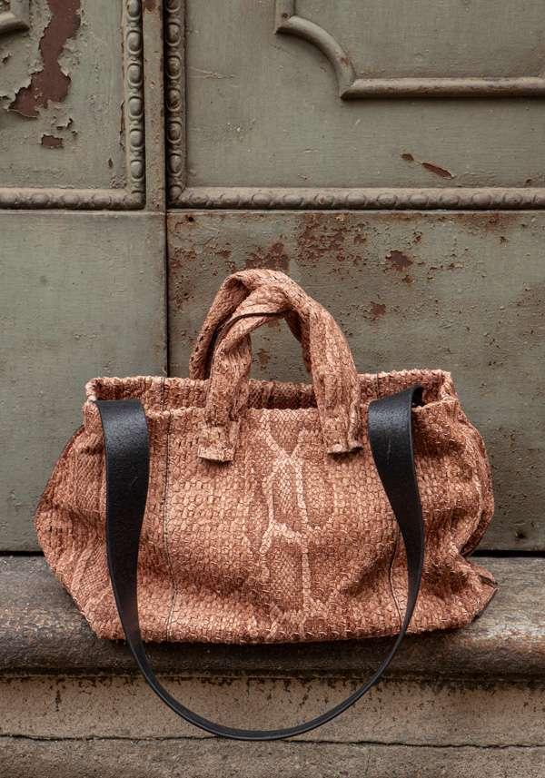 Rose & Lini SIMONA TAGLIAFERRI NUDE PYTHON SOFT BAG Cyber Monday