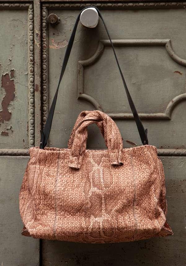 Rose & Lini SIMONA TAGLIAFERRI NUDE PYTHON SOFT BAG Cyber Monday