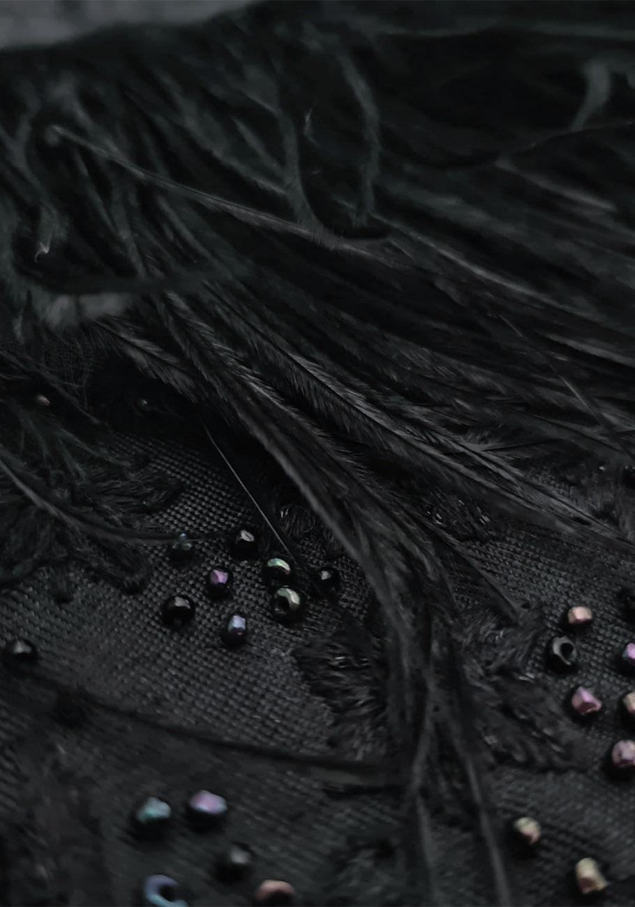 Rose & Lini AN AN LONDREE SILK “DOUBLE BAG WFO” BLACK Offerta natalizia