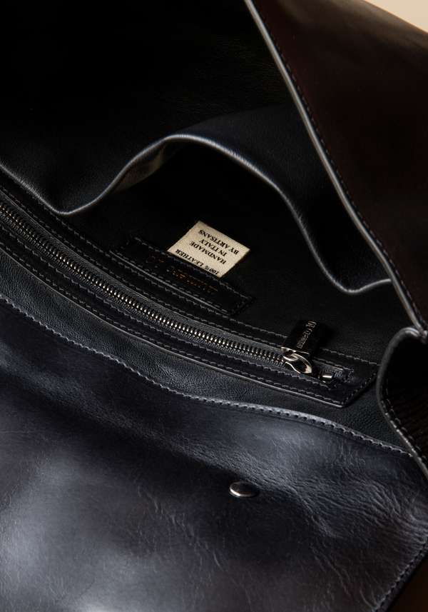 Rose & Lini NUMERO10 “MADEIRA” BLACK LEATHER BAG Offerta Giorno del Papà