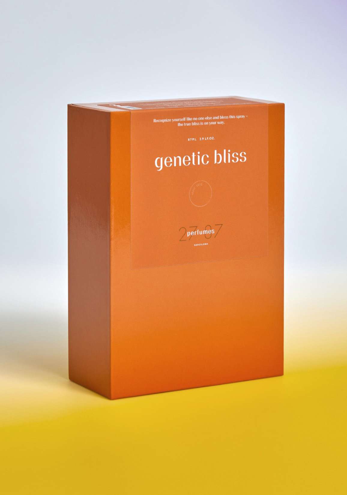 Rose & Lini 27 87 BARCELONA “GENETIC BLISS” PERFUME Smaltimento dello stoccaggio