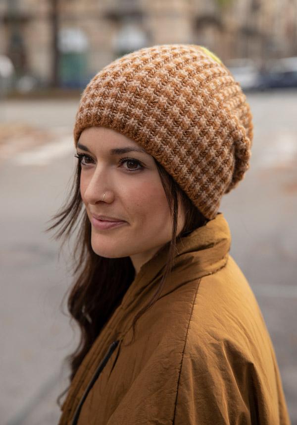 Rose & Lini DANIELAPI CASHMERE “ROYAL HAT MIX STRIPES” BEIGE Pezzi Unici